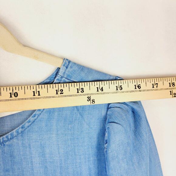 Vineyard Vines Size Medium Chambray Godet Swing Skater Dress #763 - Picture 7 of 12